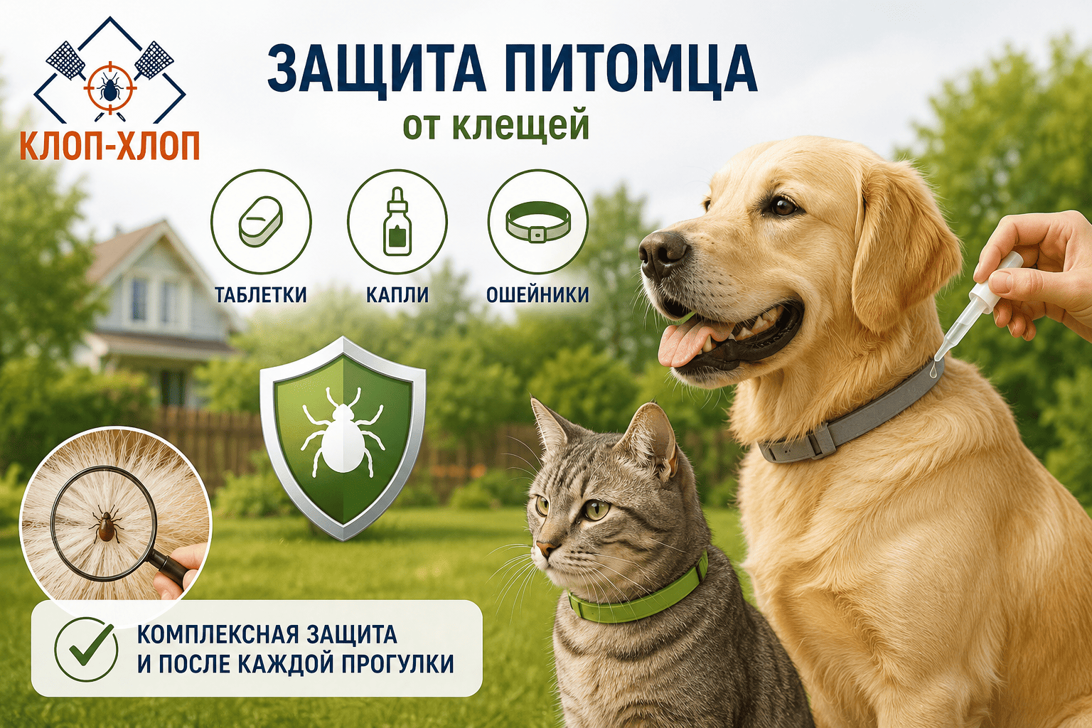 Как защитить домашних животных от клещей